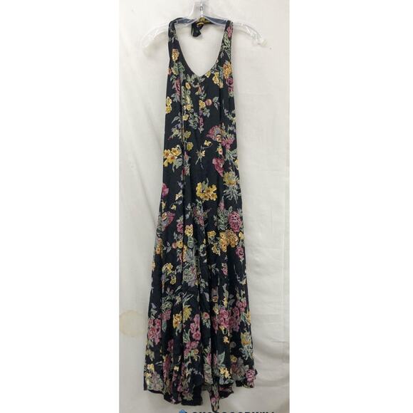 Sue Wong Vintage 90s Black Floral Maxi Dress – Size Small - Picture 8 of 8